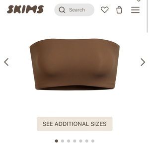 Skims “fits everybody bandeau” in the limited edition color oxide. Size small.